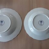 "Bouquet" soup plates, old imperial and royal factory, made in Luxembourg