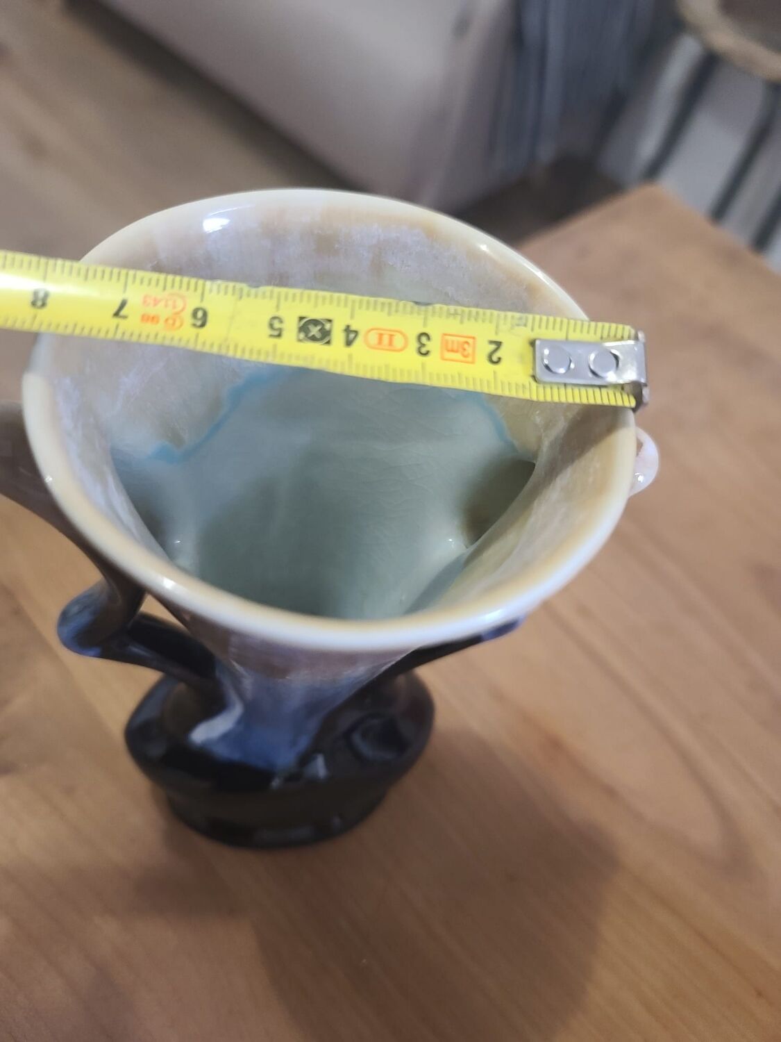 Vase soliflore grès flammé du Morvan petit-massé 58