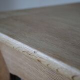 20th-century mid-century solid oak sideboard with glass front, by a Danish cabinetmaker.