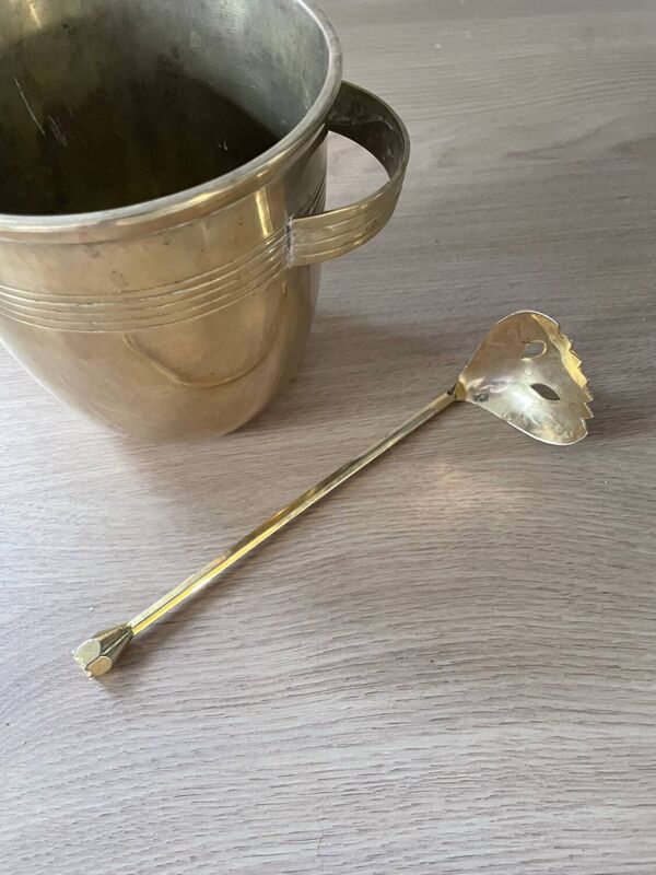 Seau à glace en laiton massif