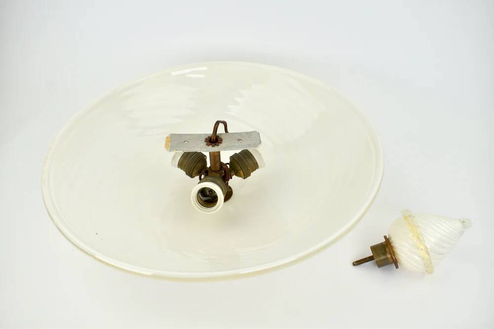 Plafonnier en verre Murano Barovier & Toso, milieu du siècle