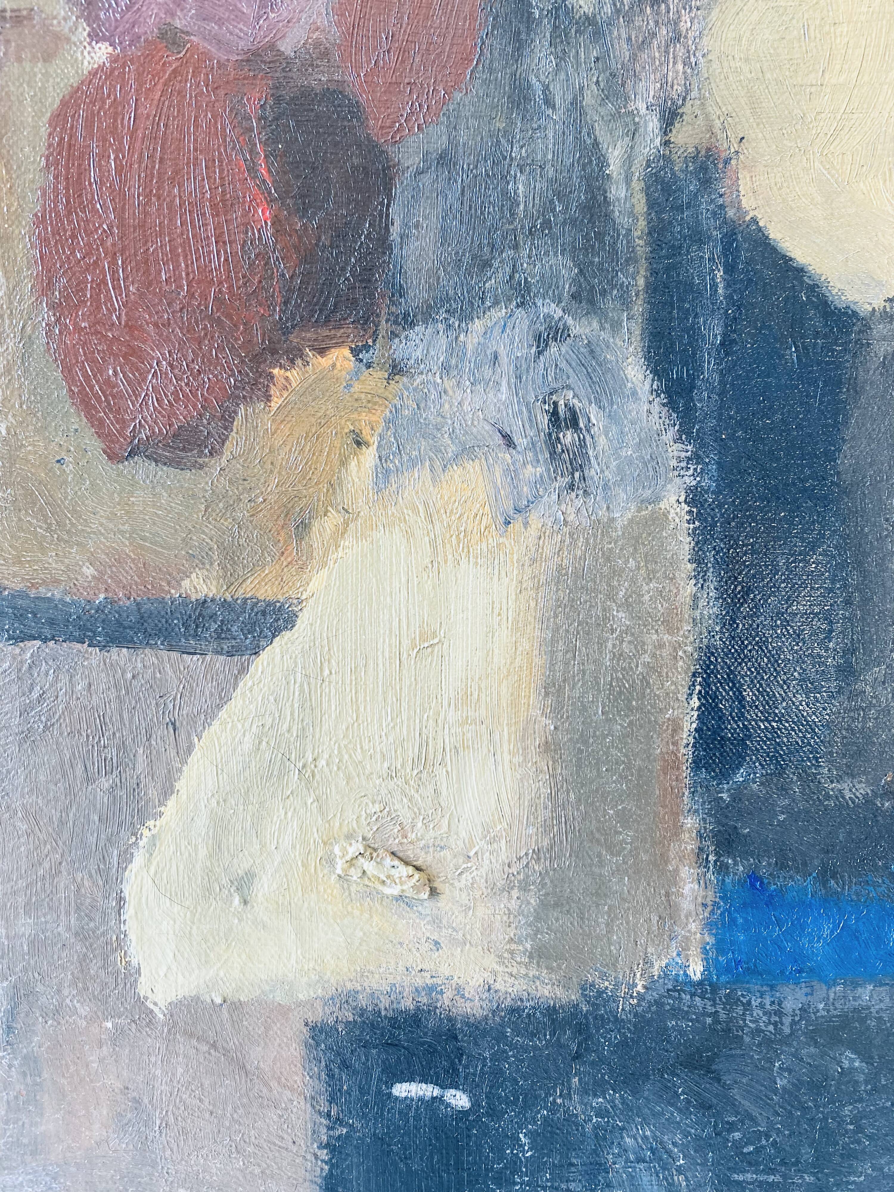 Oil on canvas stylized bouquet