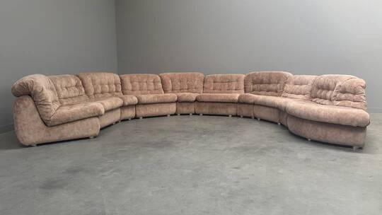 Vintage XXL round modular sofa, 1970s