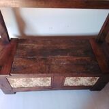 Banc  coffre  en bois  ancien