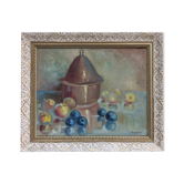 The Copper Tin - Vintage mid Century Swedish Oil painting