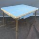 Table Formica MDJ 1960 Blue and Chrome