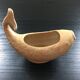 Fish cache pot in stoneware