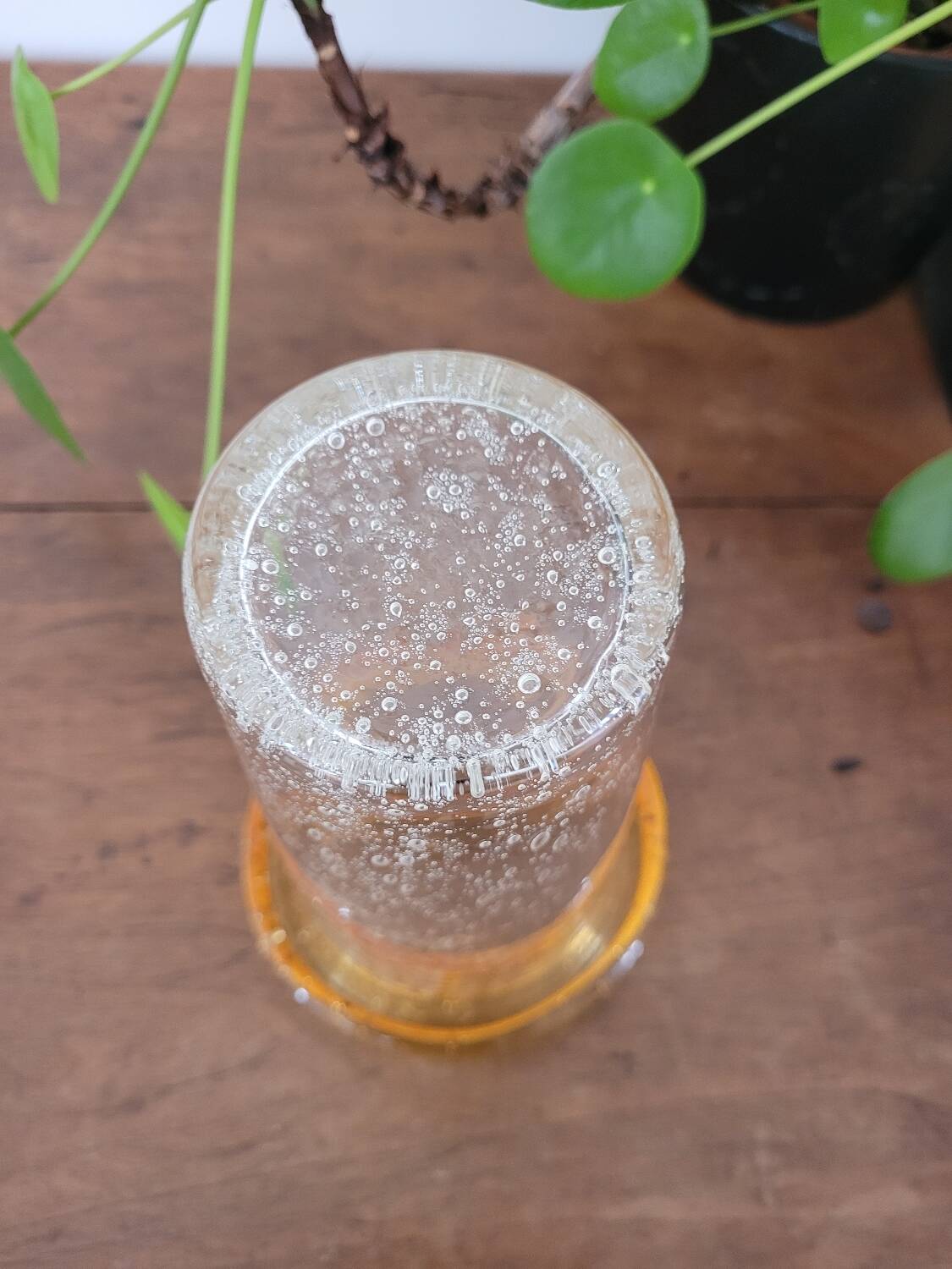 Bubble glass vase