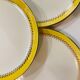 5 plates Biarritz yellow and golden