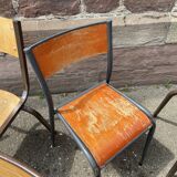 Set of 10 mismatched industrial chairs vintage mullca