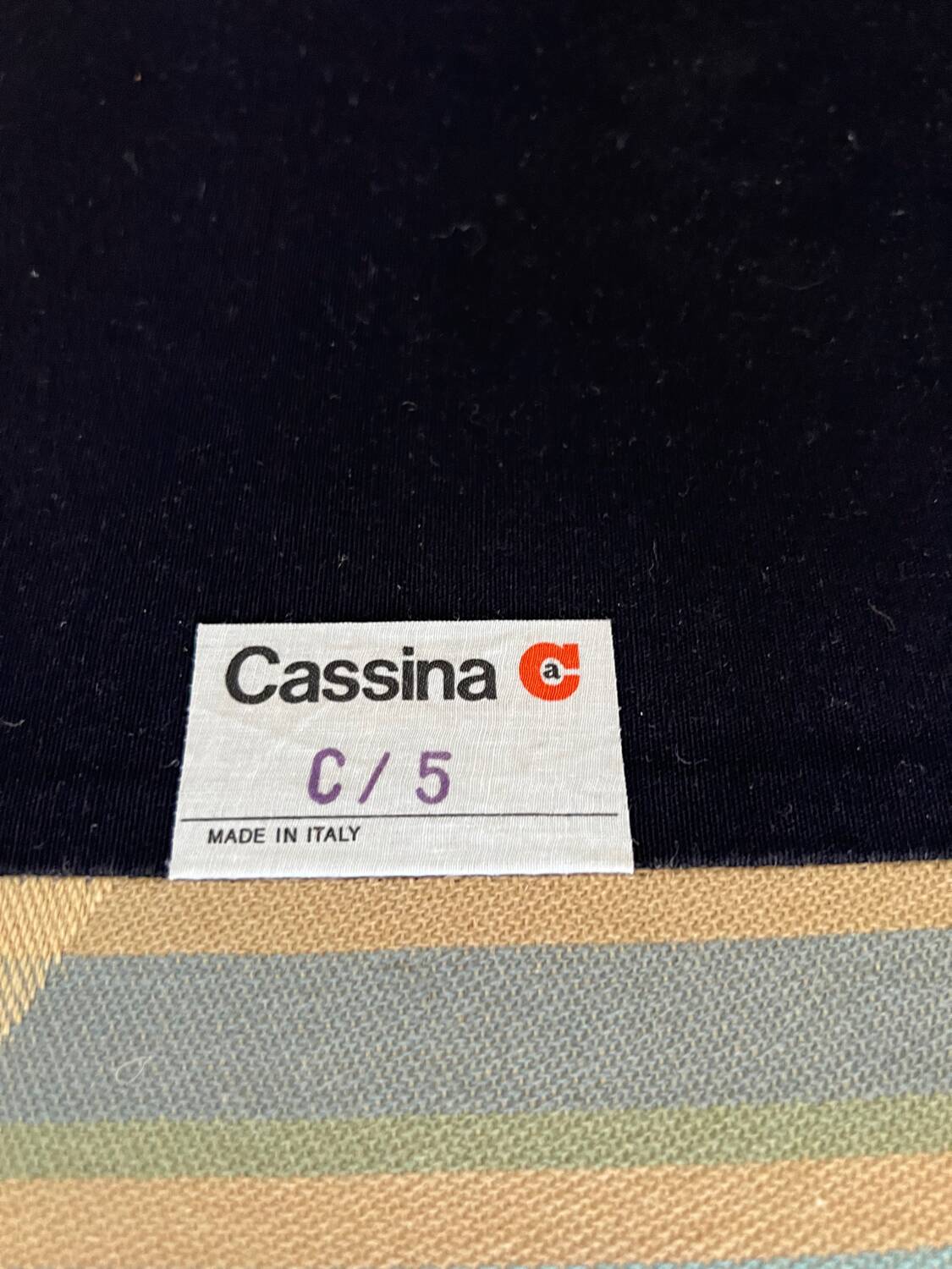 Ancien canapé Maralunga 3 places design italien des années 70 Cassina tissu patchwork
