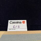 Ancien canapé Maralunga 3 places design italien des années 70 Cassina tissu patchwork