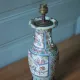 Canton porcelain table lamp, Chinese lamp with polychrome decoration.