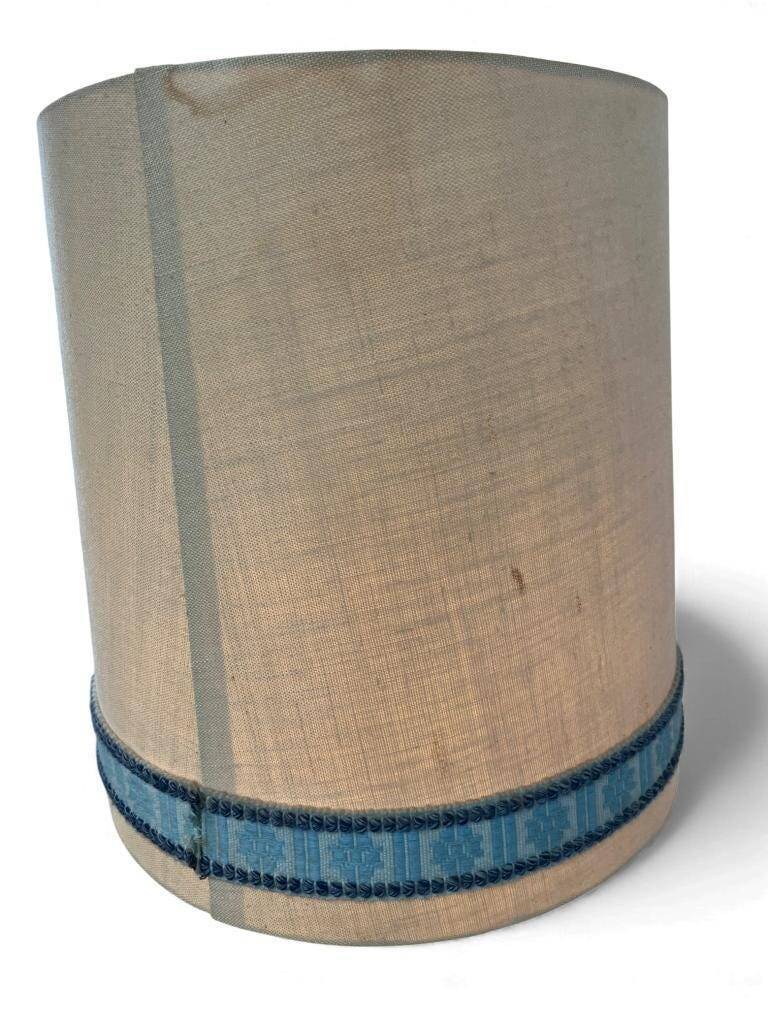 Tall vintage table lamp in blue ceramic / floor lamp