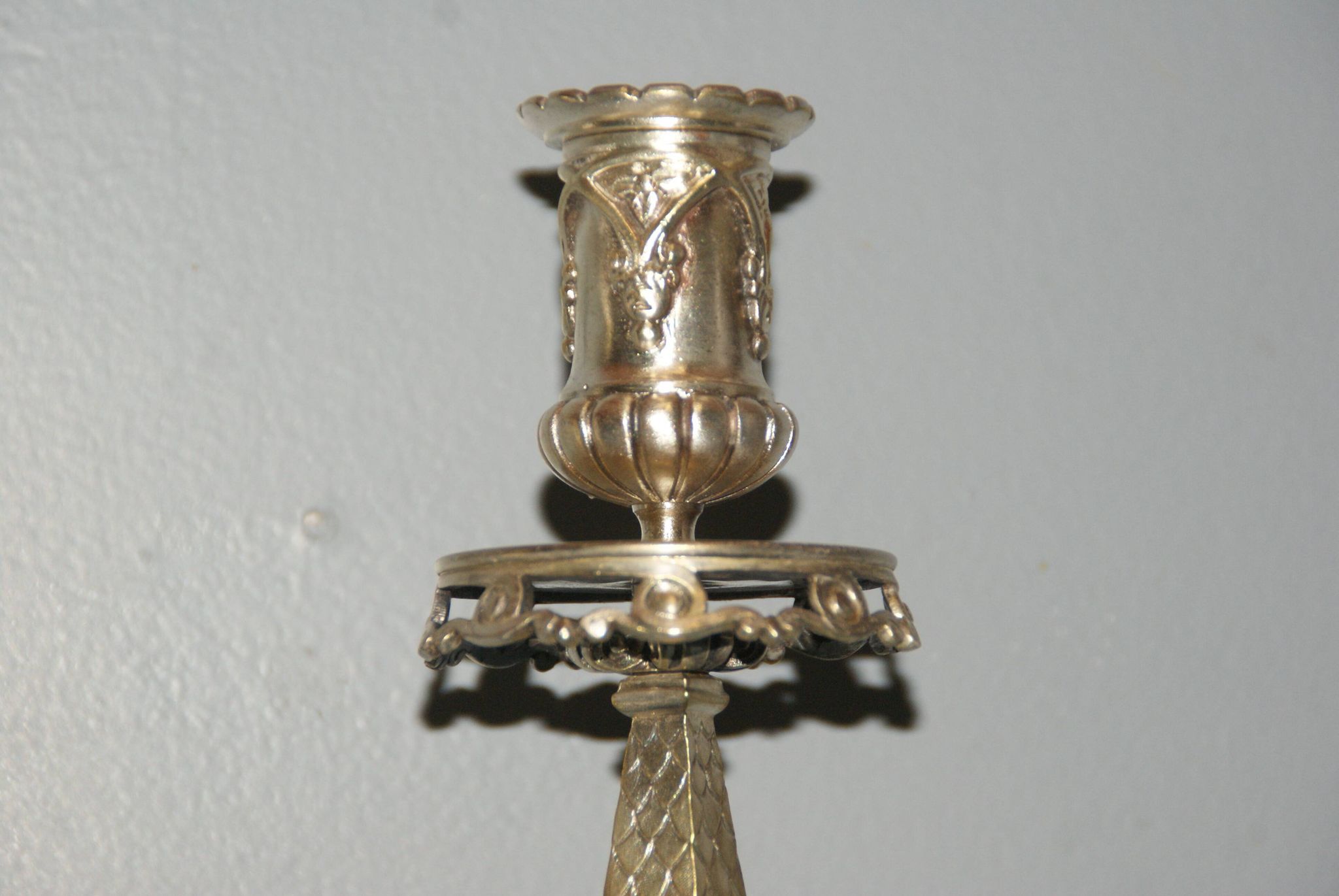Rare pair of 19th century bronze candlesticks