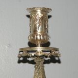 Rare pair of 19th century bronze candlesticks