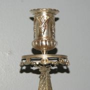 Rare pair of 19th century bronze candlesticks