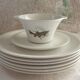 Fish set, 6 plates, sauce pot and saucer