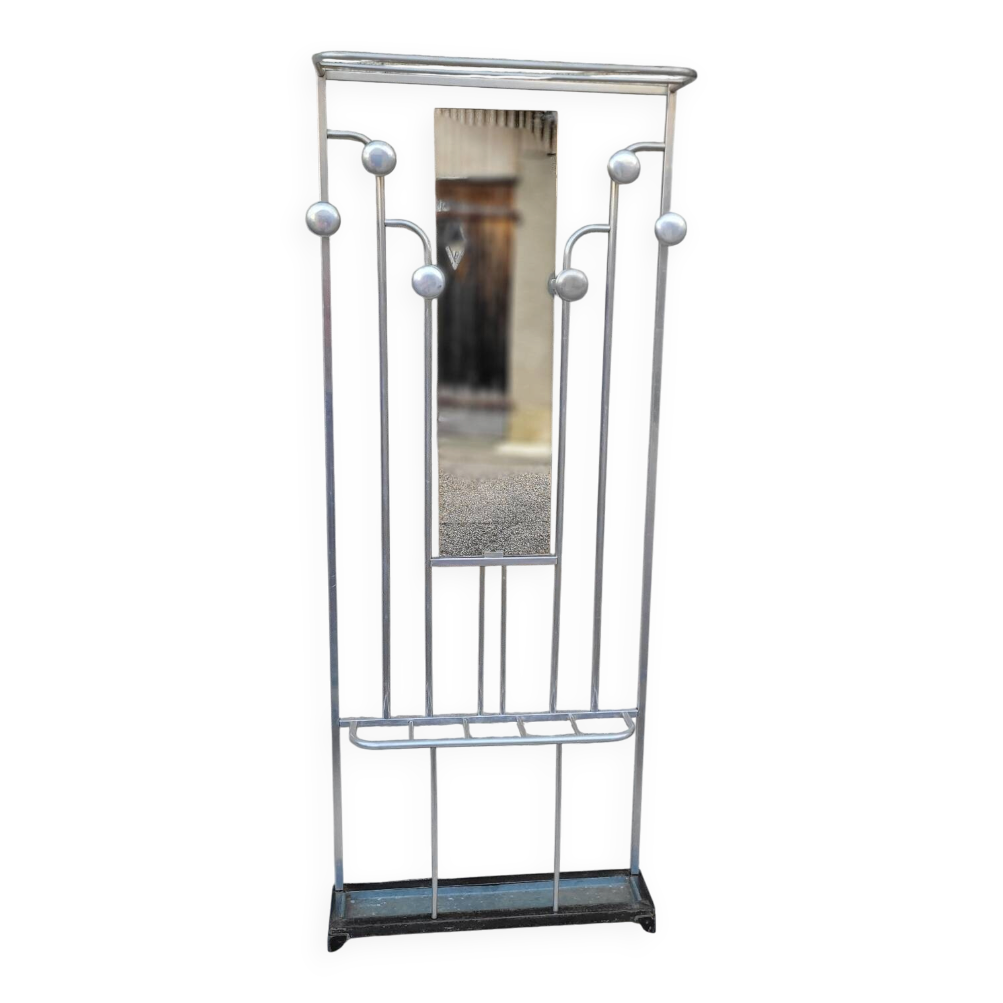 Industrial Wardrobe in Aluminium & Cast Iron – "SNCF" Style – 1950