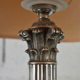 Gilded brass art deco lamp, corinthian column