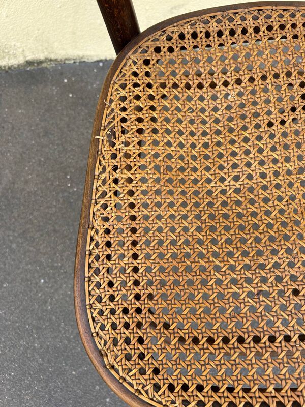 chaise cannée en bois courbé  Fischel
