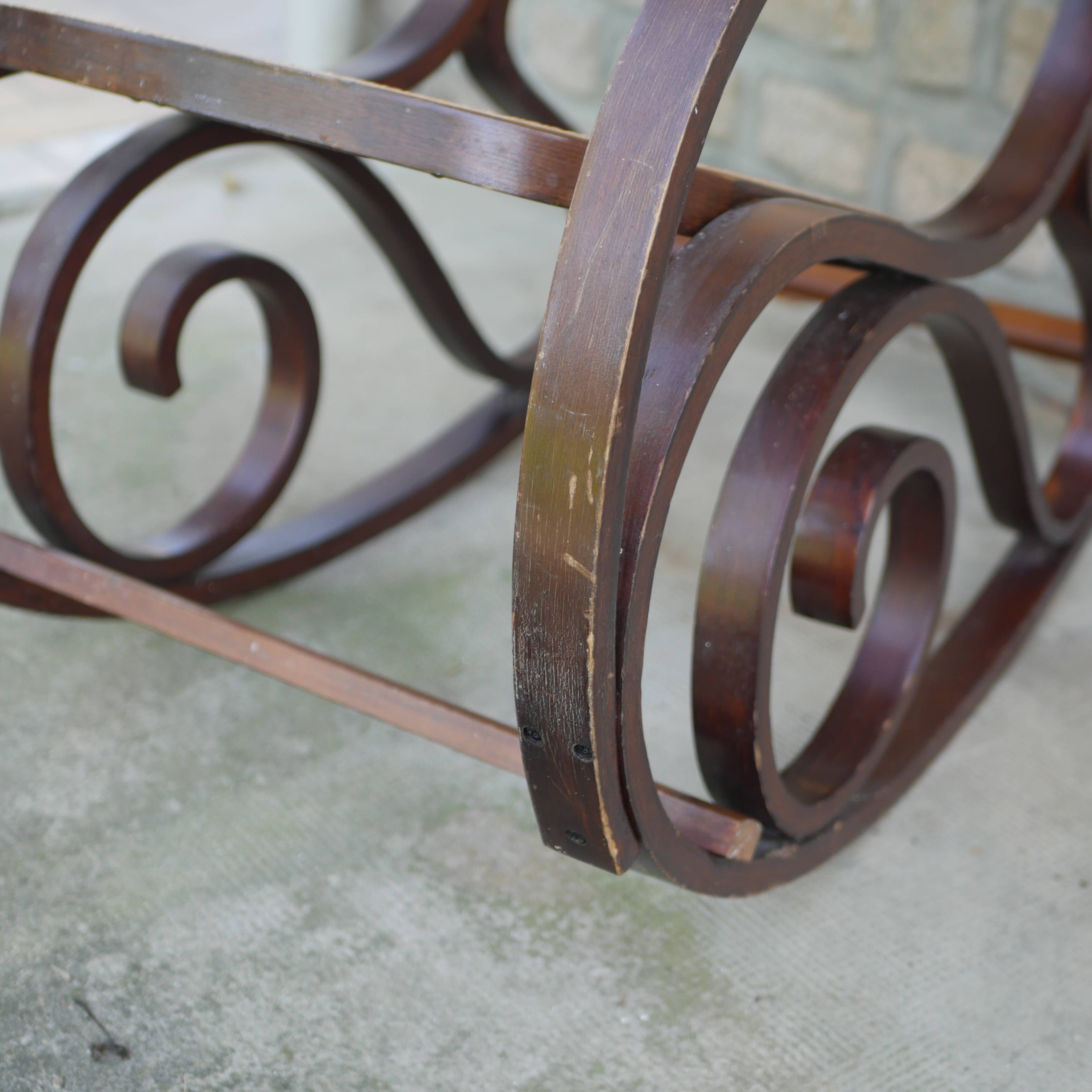 Wooden rocking chair and canning