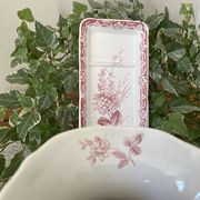 Antique earthenware jug & brush holders from Creil & Montereau