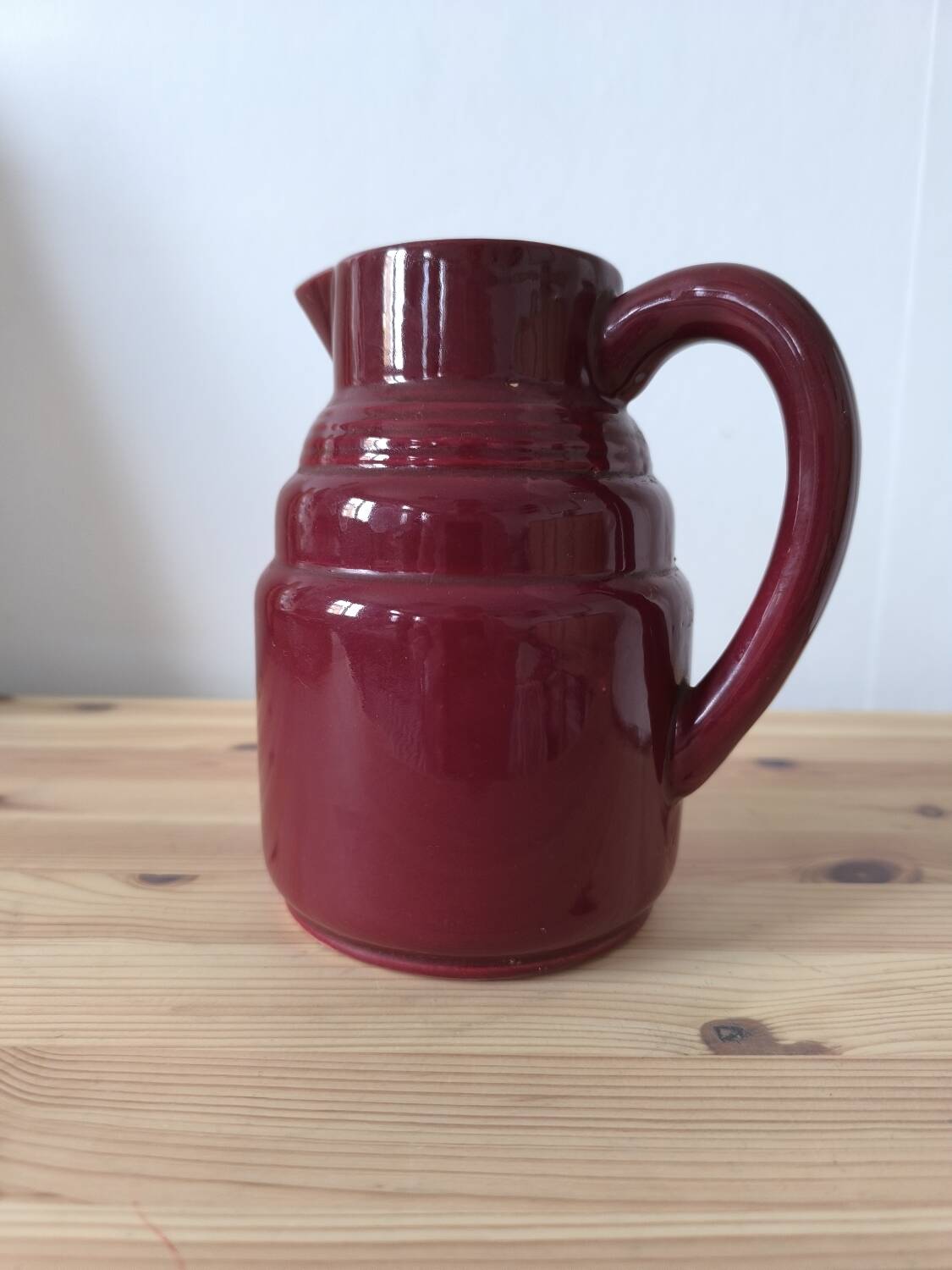 Vintage earthenware pitcher PL France