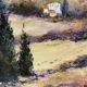 Oil painting landscape on canvas signed View of Provence