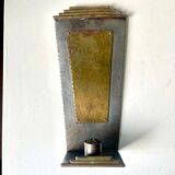 Art Deco metal & Brass Wall Candle Sconce