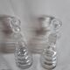 Set of two oil and vinegar glass cruets.