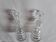 Set of two oil and vinegar glass cruets.