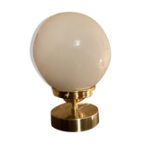 Opaline brass table lamp