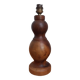 Handmade turned wooden foot lamp