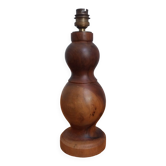 Handmade turned wooden foot lamp