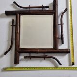 Bamboo wall mirror, Japanese style, late 19th century, 40 cm
