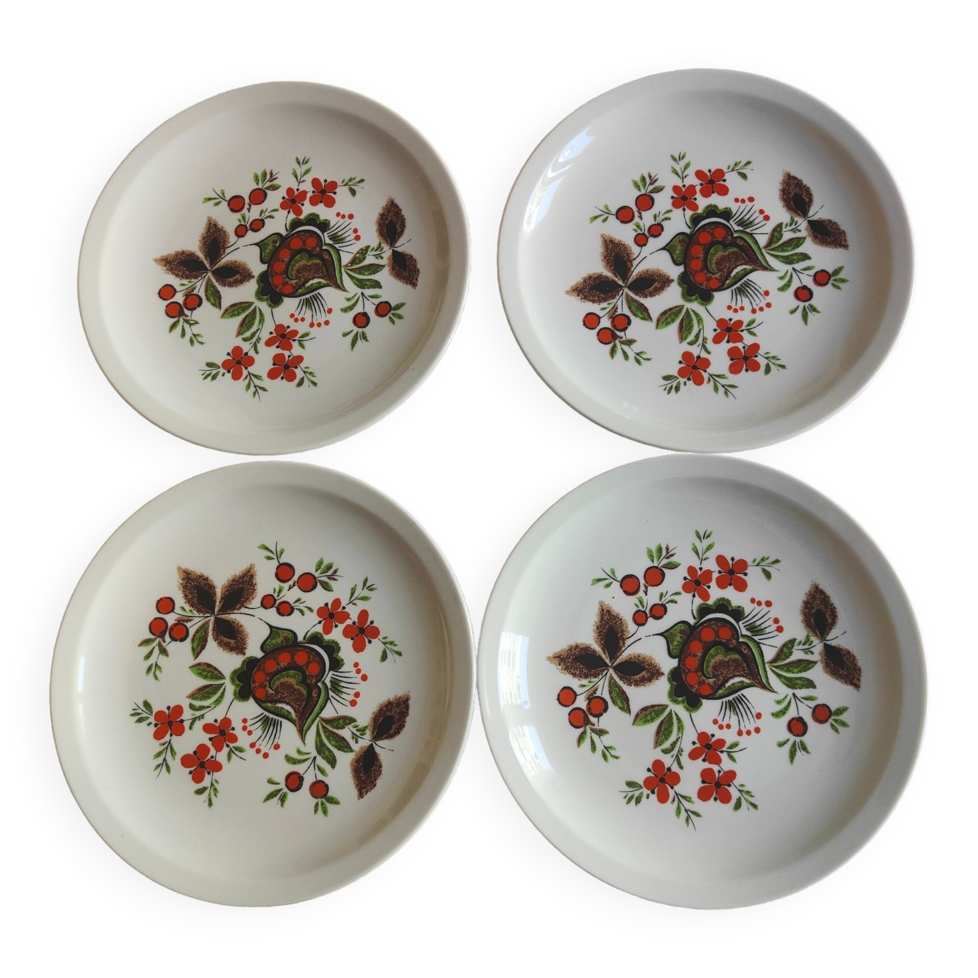 4 vintage plates 70s
