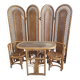 Salon rotin vintage et paravent