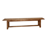 Old farmhouse bench in raw solid oak - 2.2m