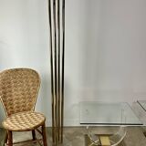 Coat rack with 4 hooks in gold metal and altuglass