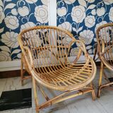 2 rattan basket chairs