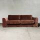New AMPM terracotta velvet convertible sofa