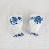 Set of 2 earthenware egg cups with zwiebelmuster