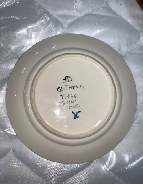 Quimper porcelain plate