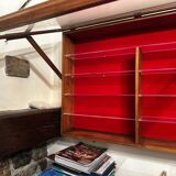 Wall display case for Collection - Wood and Plexiglass D 18 cm / W 106 cm / H 7 cm