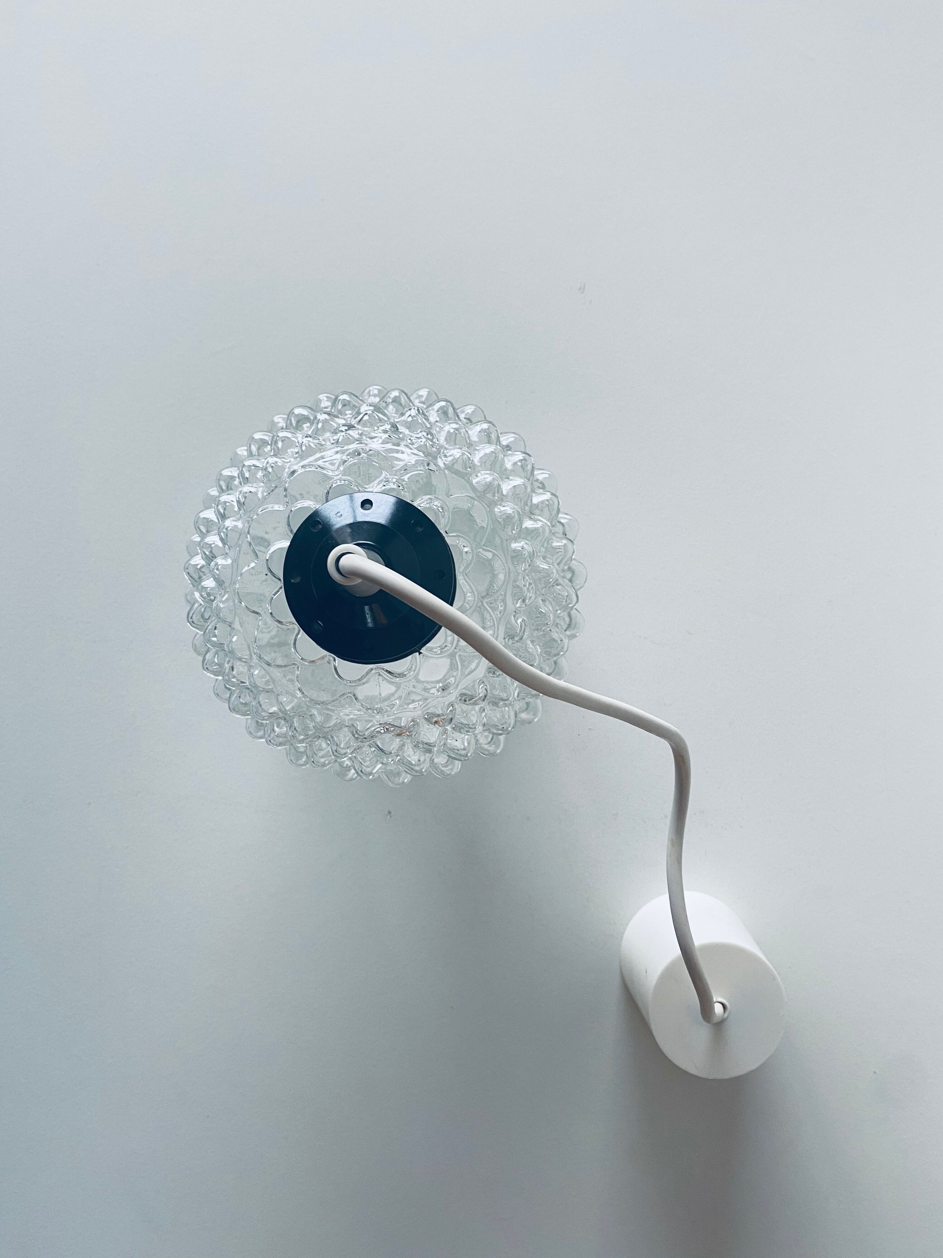 Vintage glass globe pendant lamp