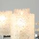 Vintage Austrian Glass Chandelier: Mid-Century Modern Embossed Pendant Lamp