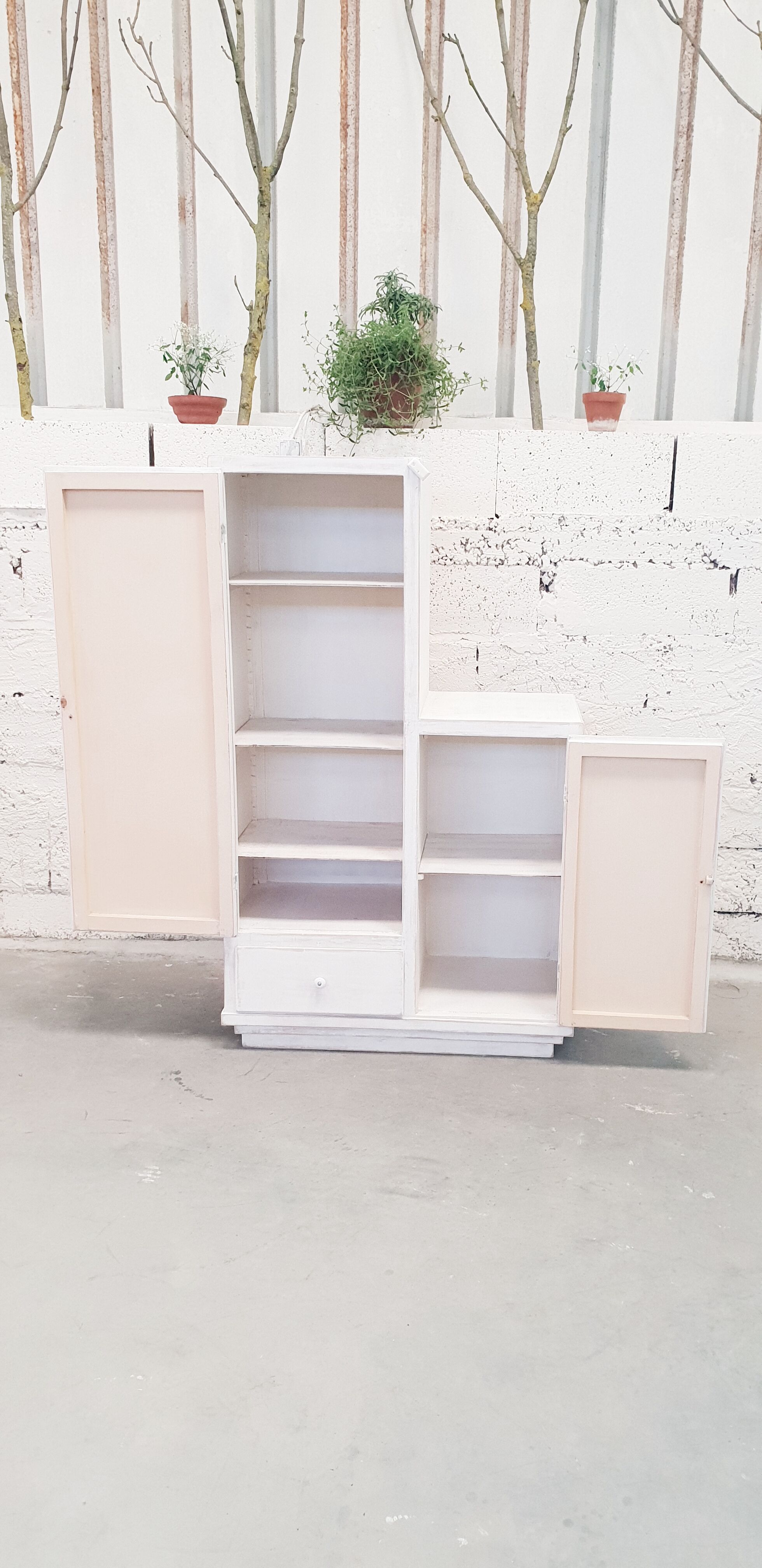 Vintage asymmetrical cabinet