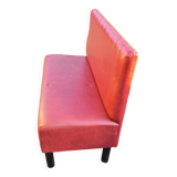 Vintage red bistro bench