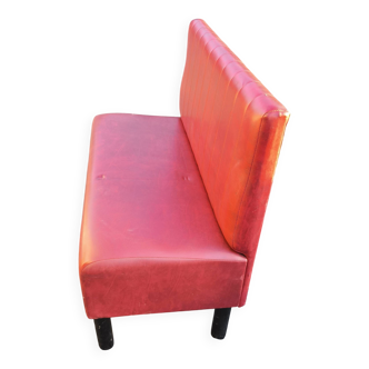Vintage red bistro bench